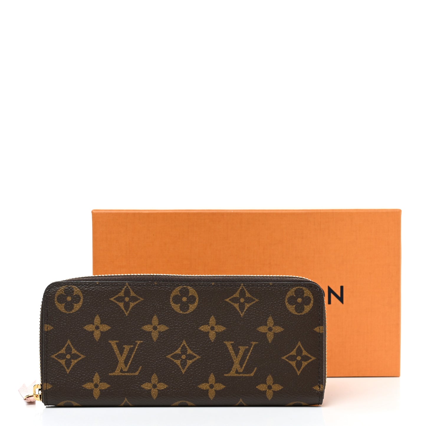 Monogram Clemence Wallet Rose Ballerine