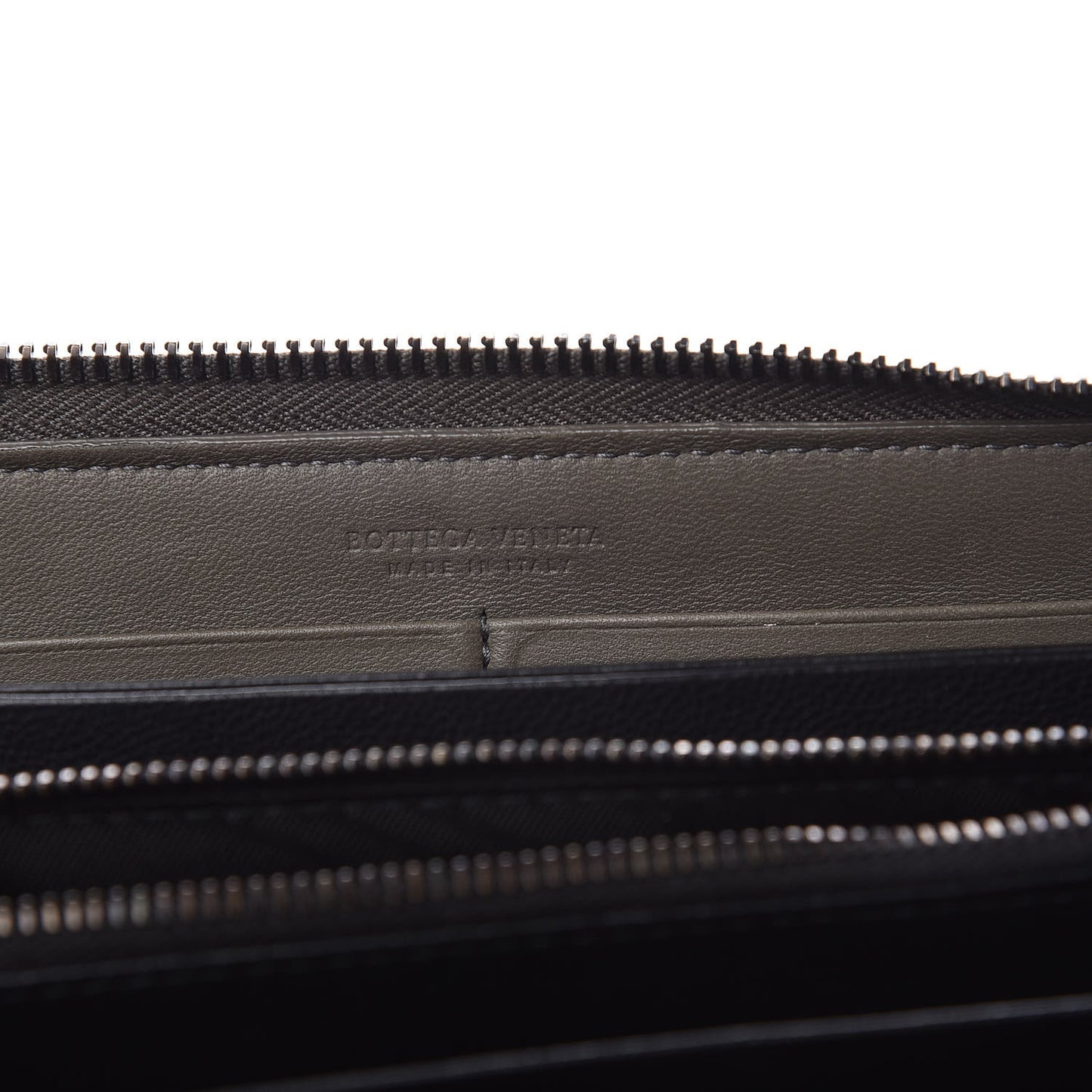 Nappa Intrecciato Zip Around Wallet Shadow