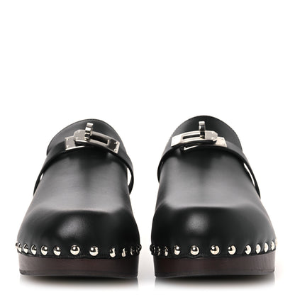 Hermes Calfskin Carlotta Mules 39 Black 3 of 11