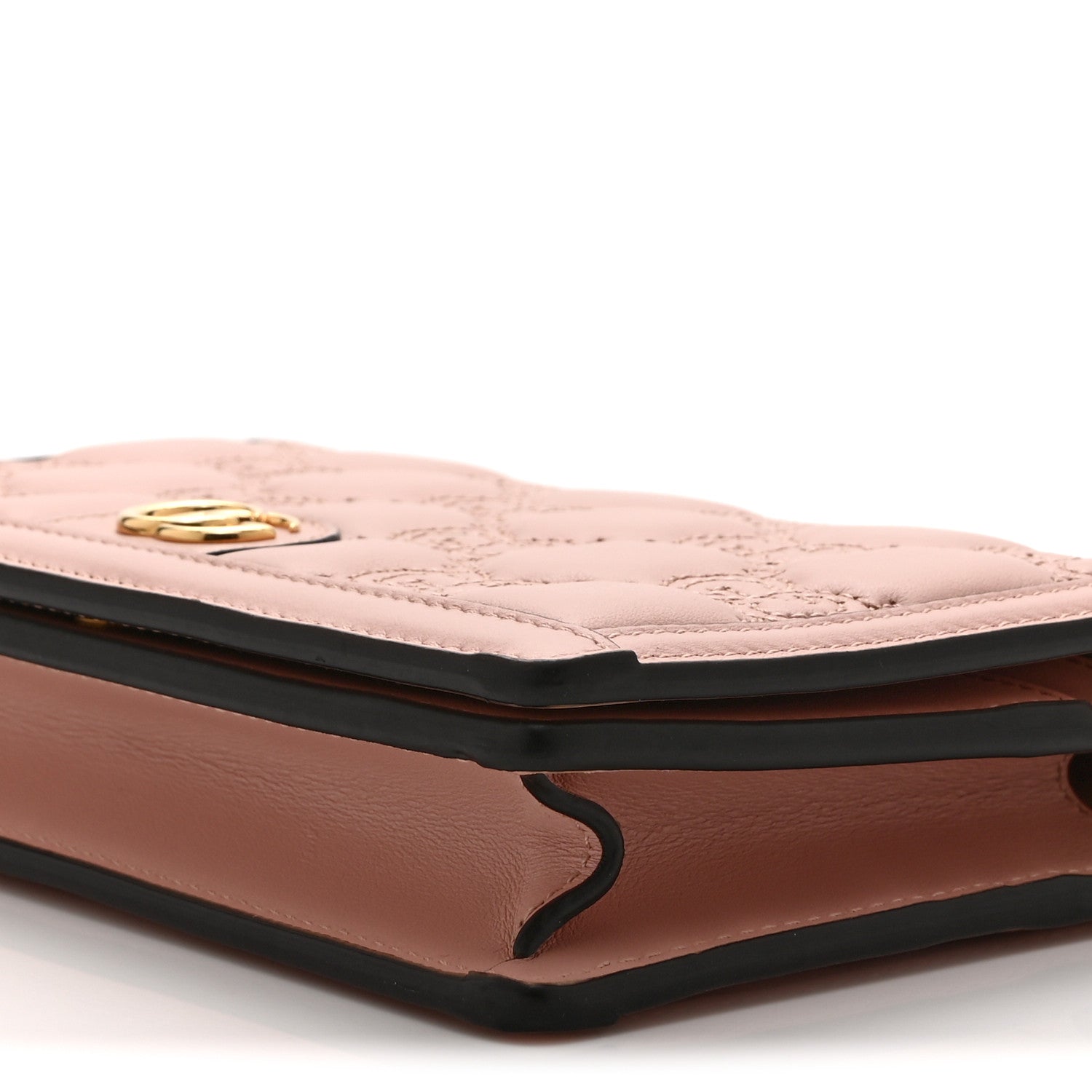 Gucci Calfskin GG Matelasse Chain Wallet Rhodamine Light Pink 10 of 11