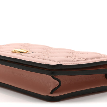 Gucci Calfskin GG Matelasse Chain Wallet Rhodamine Light Pink 10 of 11