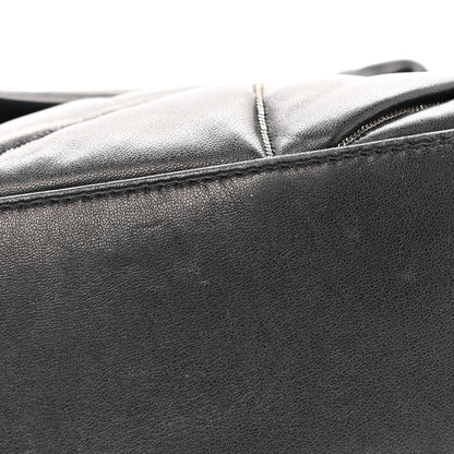 Saint Laurent Lambskin Quilted Metal Small Loulou Puffer Monogram Chain Satchel  Black 13 of 14