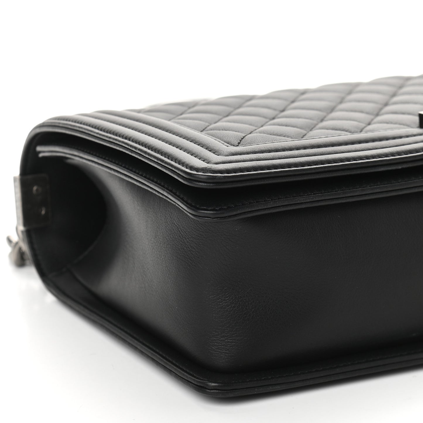 Calfskin Quilted New Medium Boy Flap Black