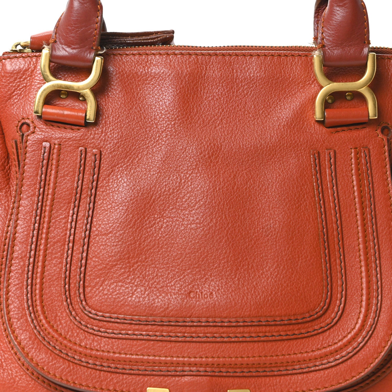 Chloe Calfskin Medium Marcie Satchel Red 8 of 10
