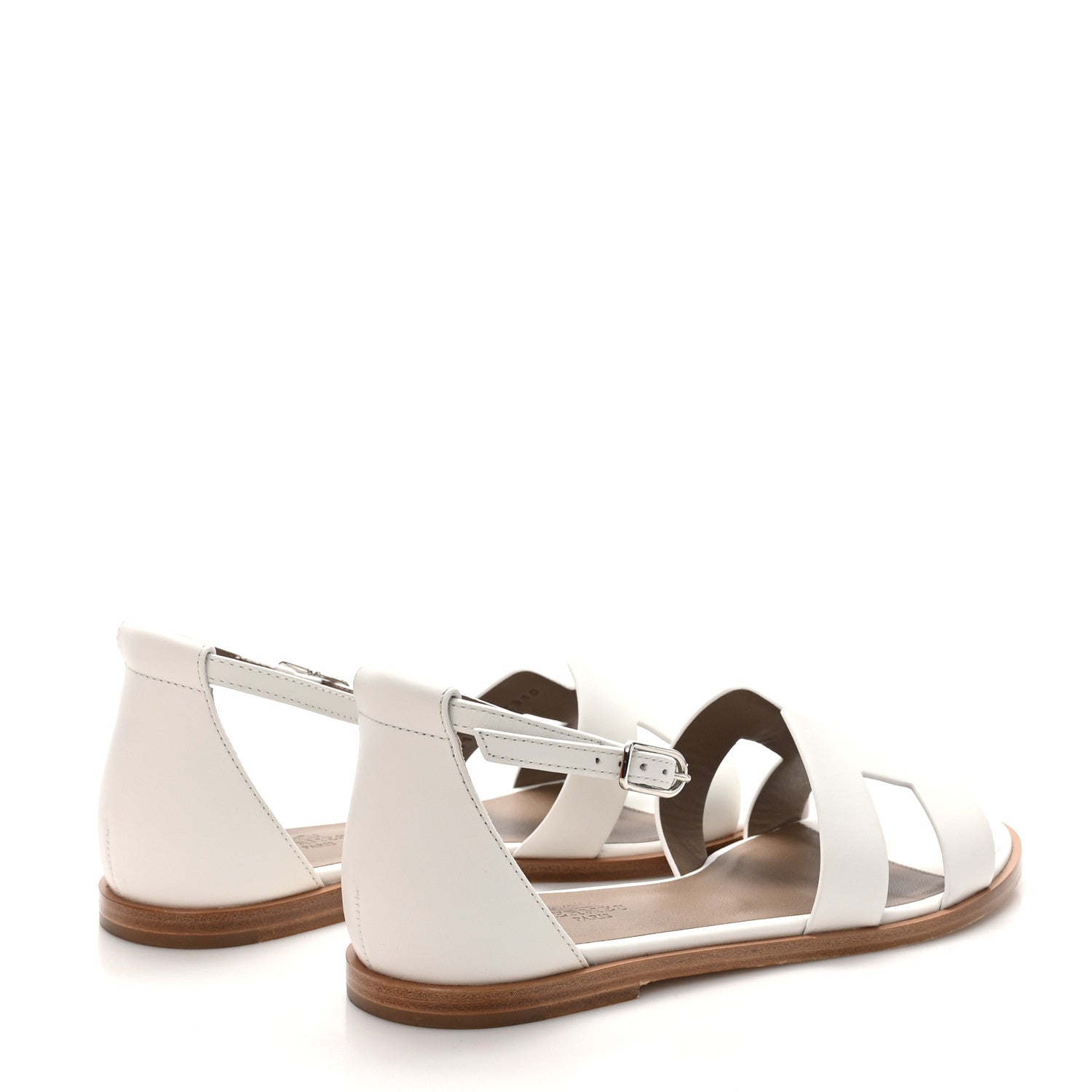 Hermes Calfskin Santorini Sandals 37 White 5 of 10