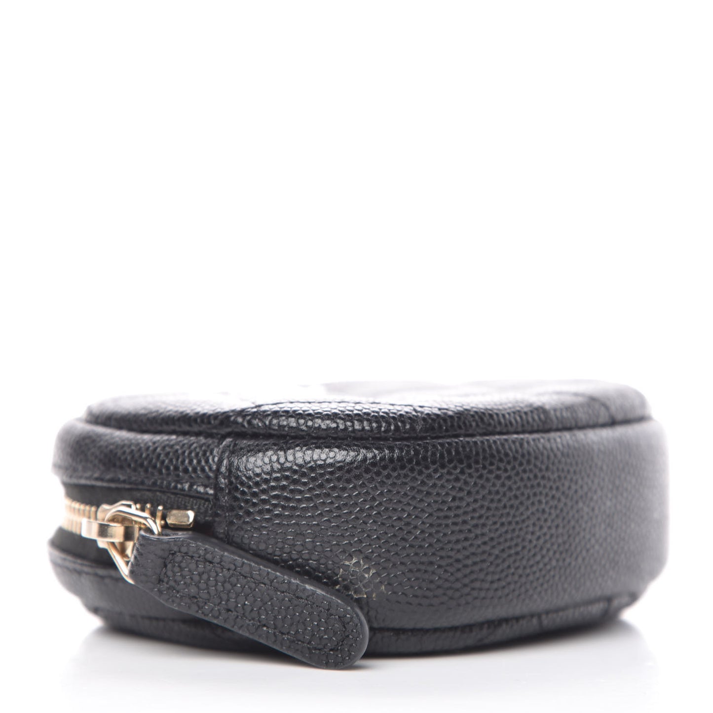 Caviar Quilted Zip Around Classic Coin Purse Black
