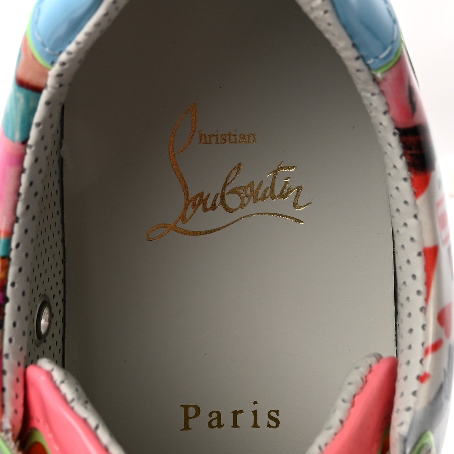 Christian Louboutin Patent Oh Xtian Womens Vieira Flat Sneakers 38