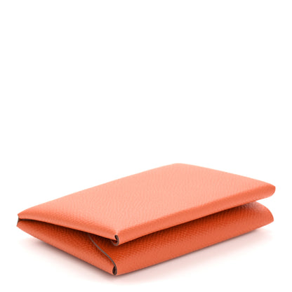 Hermes Epsom Calvi Duo Card Case Terre Battue 4 of 8