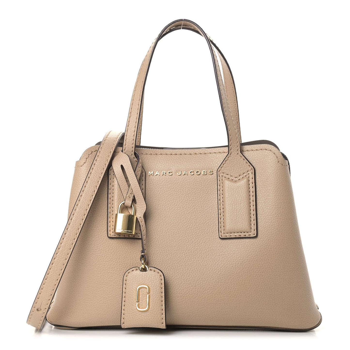 Pebbled Calfskin Editor Shopping Tote Beige
