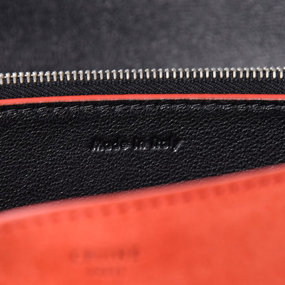 Celine Calfskin Suede Tri-Color Diamond Clutch Red 7 of 16