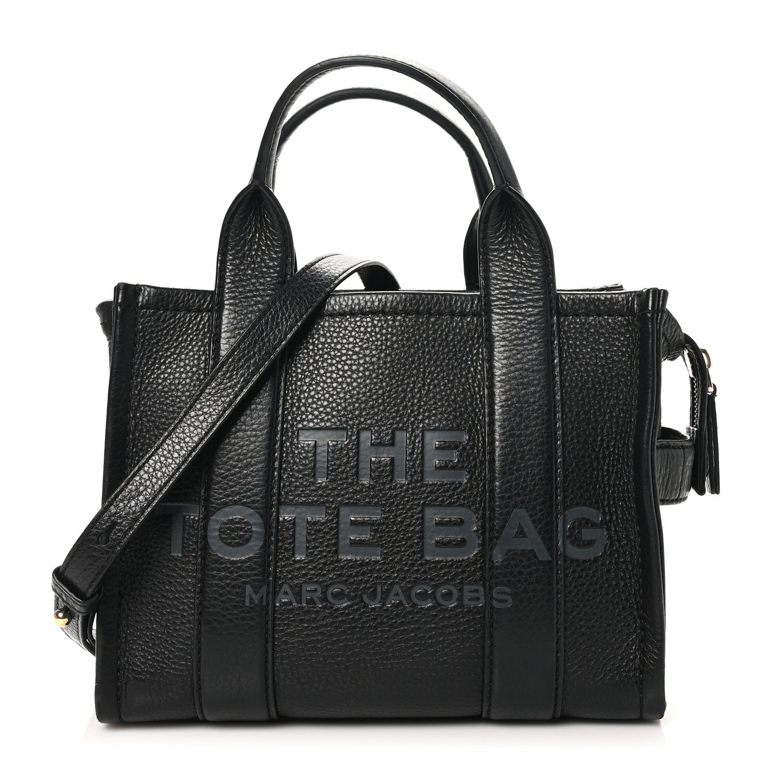 Marc Jacobs Grained Calfskin Small The Tote Bag Black 1 of 9