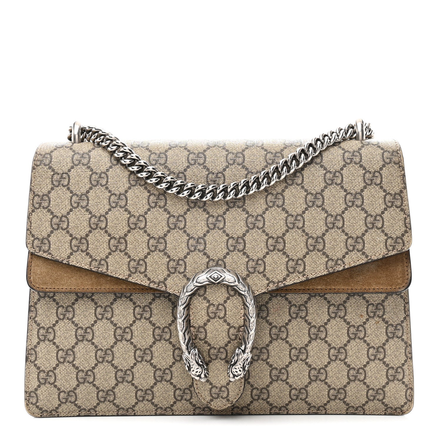 Gucci GG Supreme Monogram Medium Dionysus Shoulder Bag Taupe 1 of 10