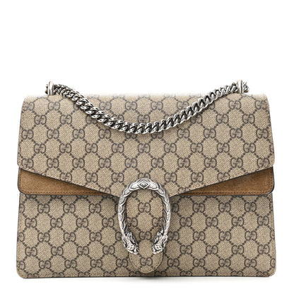 Gucci GG Supreme Monogram Medium Dionysus Shoulder Bag Taupe 1 of 10