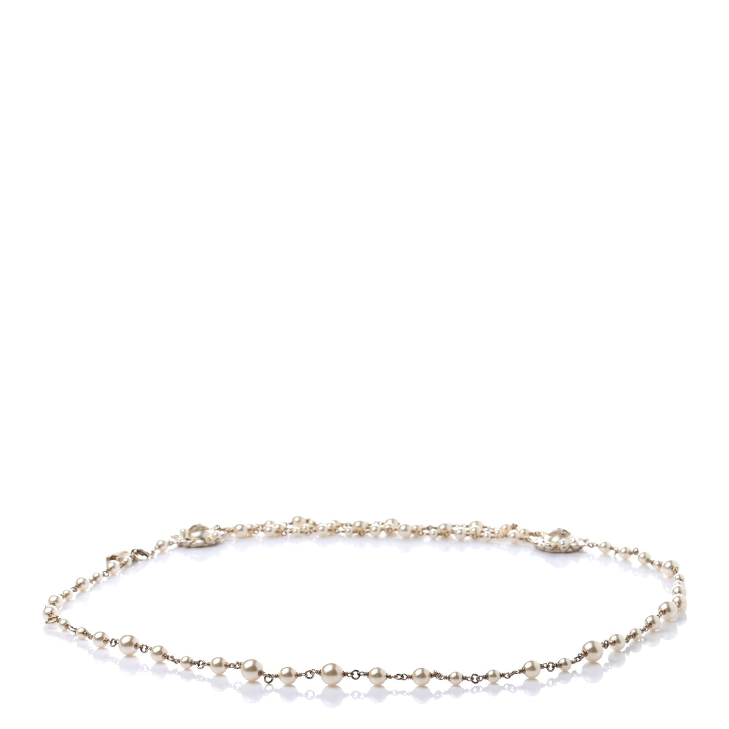 Chanel Pearl Crystal Beaded CC Belt in Gold 2 of 4