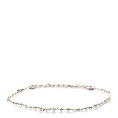Chanel Pearl Crystal Beaded CC Belt in Gold 2 of 4