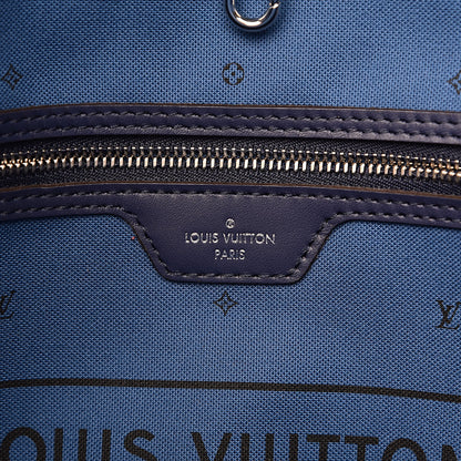 Louis Vuitton Monogram Escale Neverfull MM Blue 6 of 11