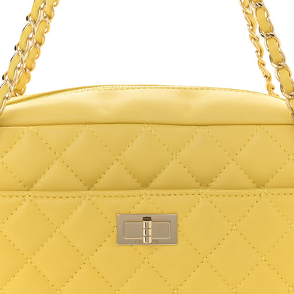 Chanel Calfskin Quilted Reissue Medium Camera Case  Yellow 8 of 15