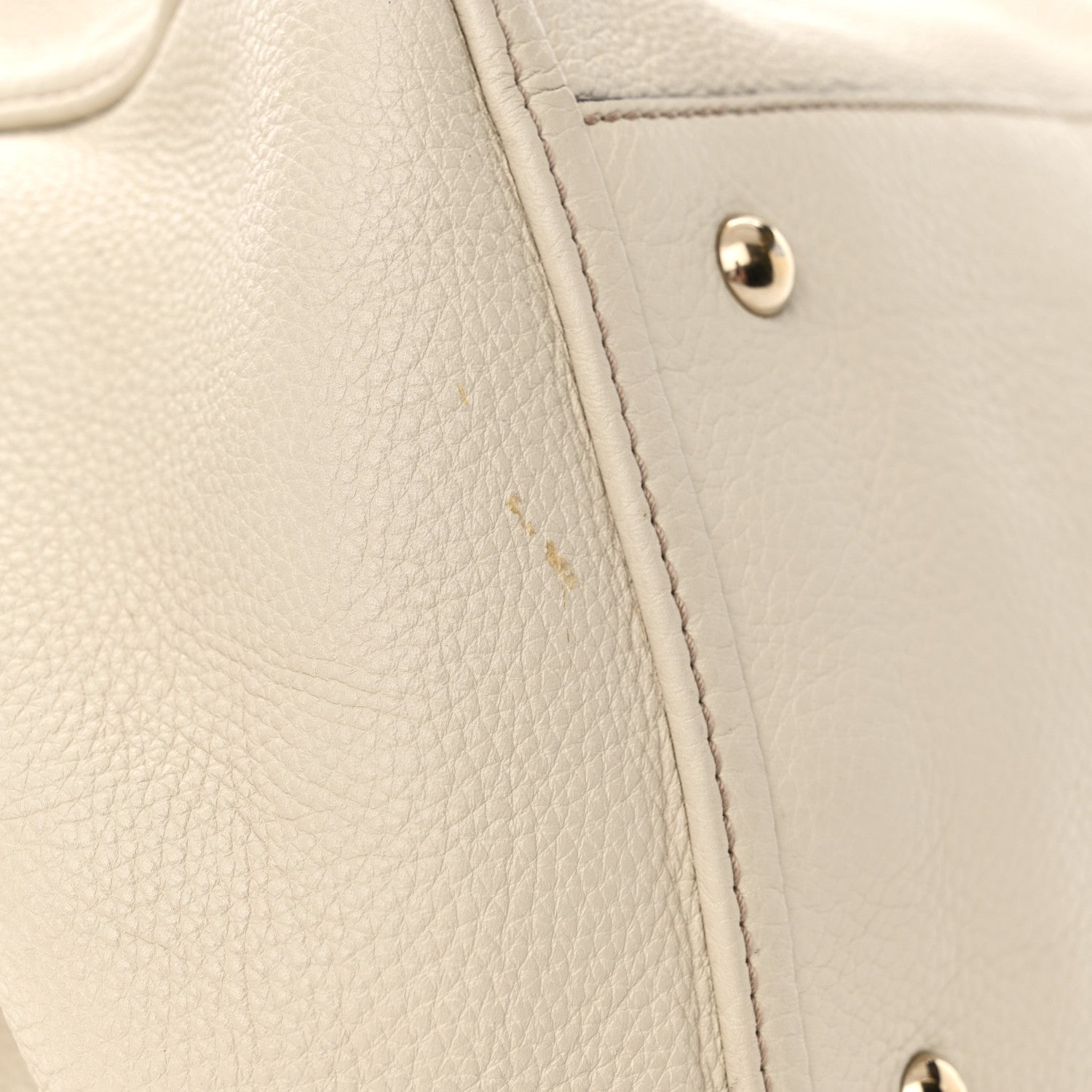 Gucci Pebbled Calfskin Large Soho Shoulder Bag Off White 11 of 12