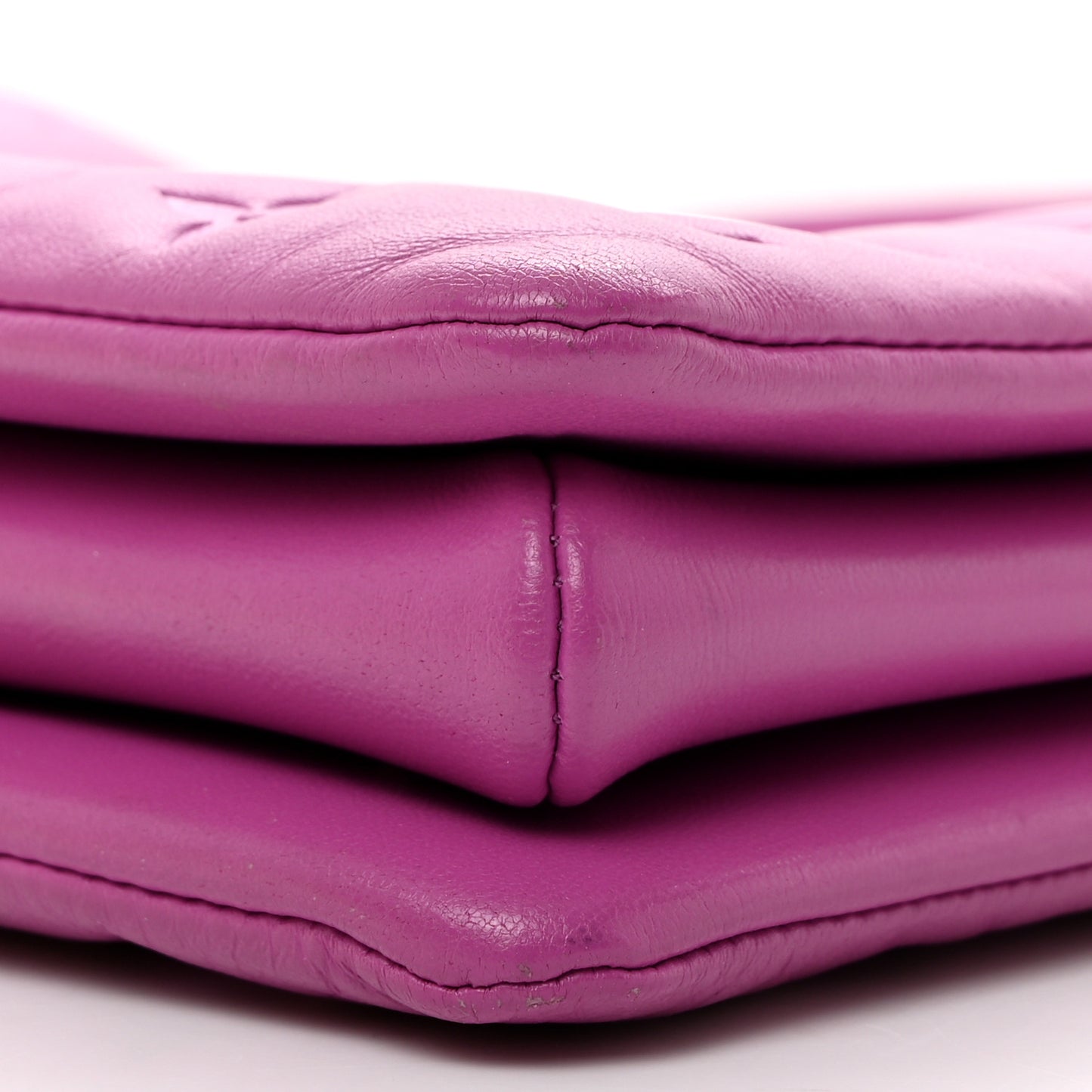 Lambskin Embossed Monogram Coussin BB Orchid