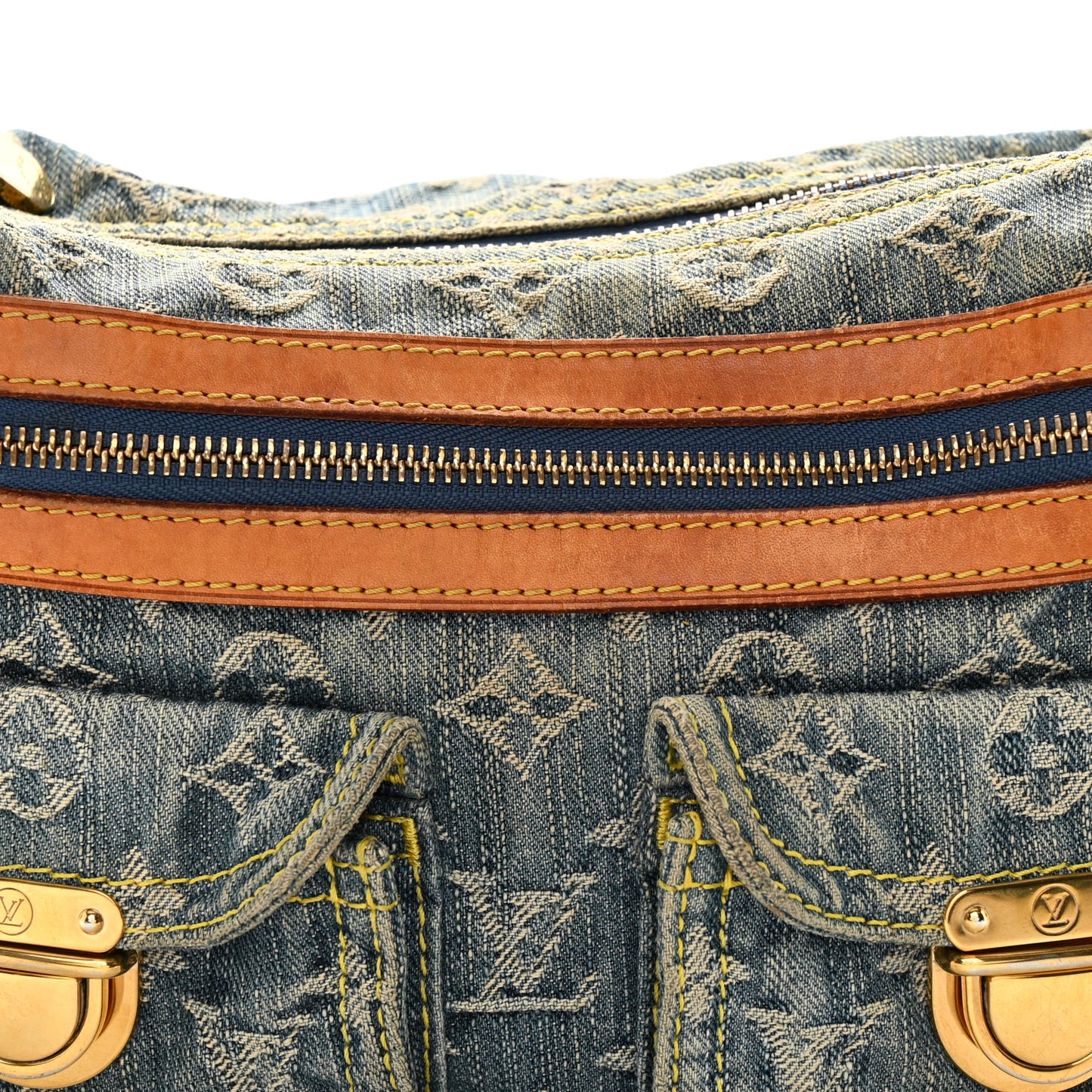 Monogram Denim Baggy PM Blue
