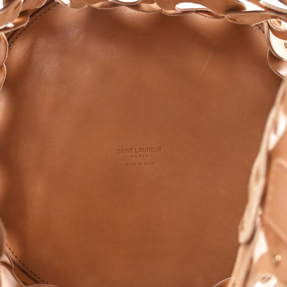 Saint Laurent Vegetable Tanned Calfskin Studded Seau Coeur Bucket Bag Vintage Brown 5 of 10