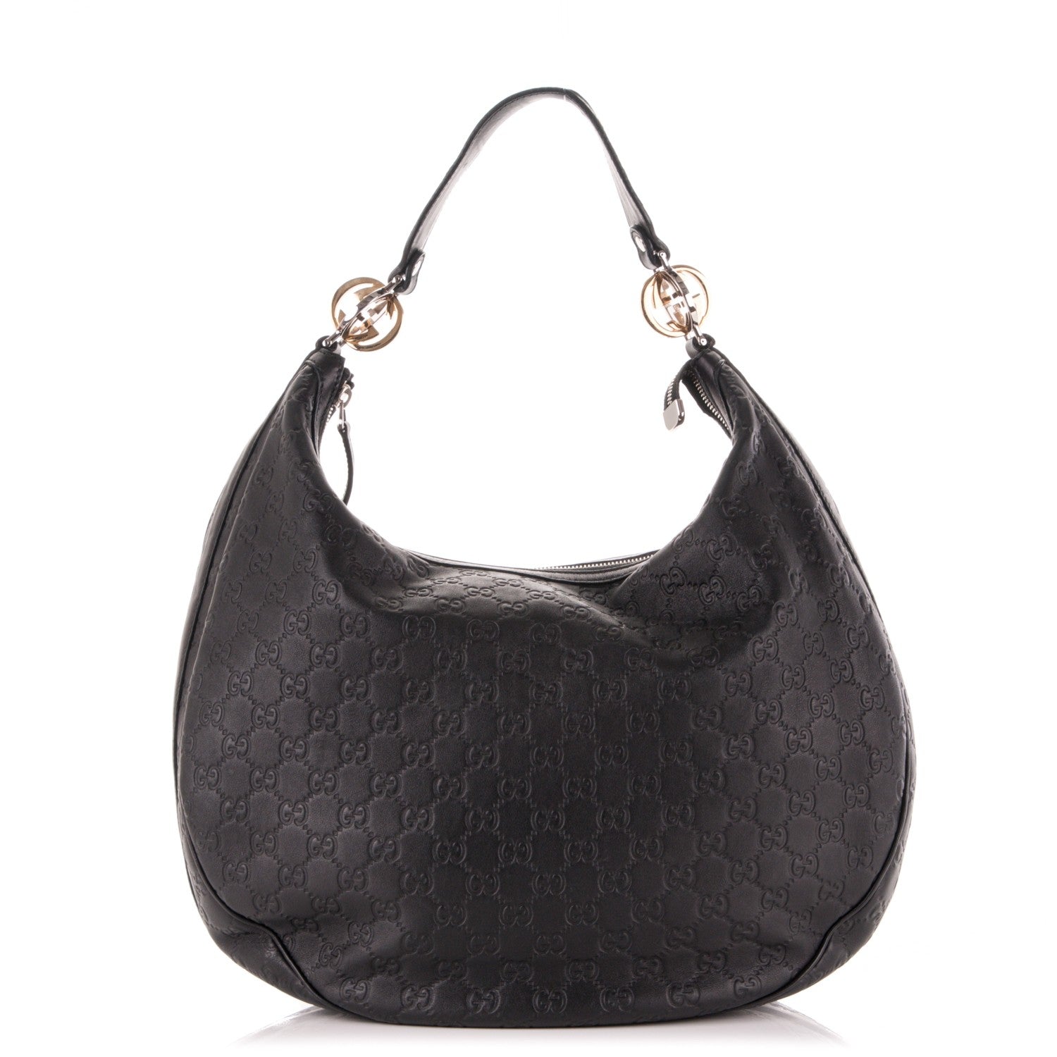 Gucci Guccissima Large GG Twins Hobo Black 1 of 7
