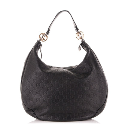 Gucci Guccissima Large GG Twins Hobo Black 1 of 7