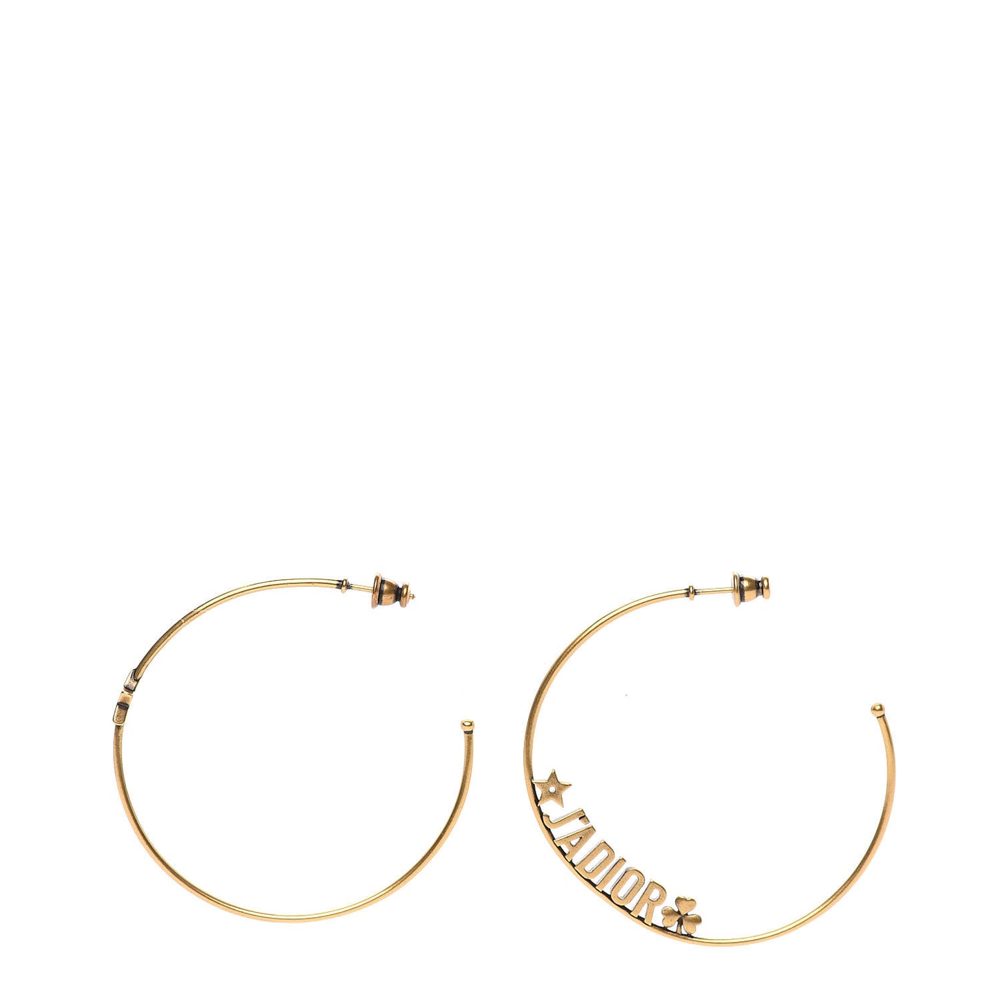 Metal J'Adior Hoop Earrings Aged Gold