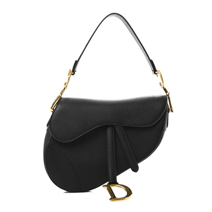 Christian Dior Grained Calfskin Saddle Bag Black 1 of 10