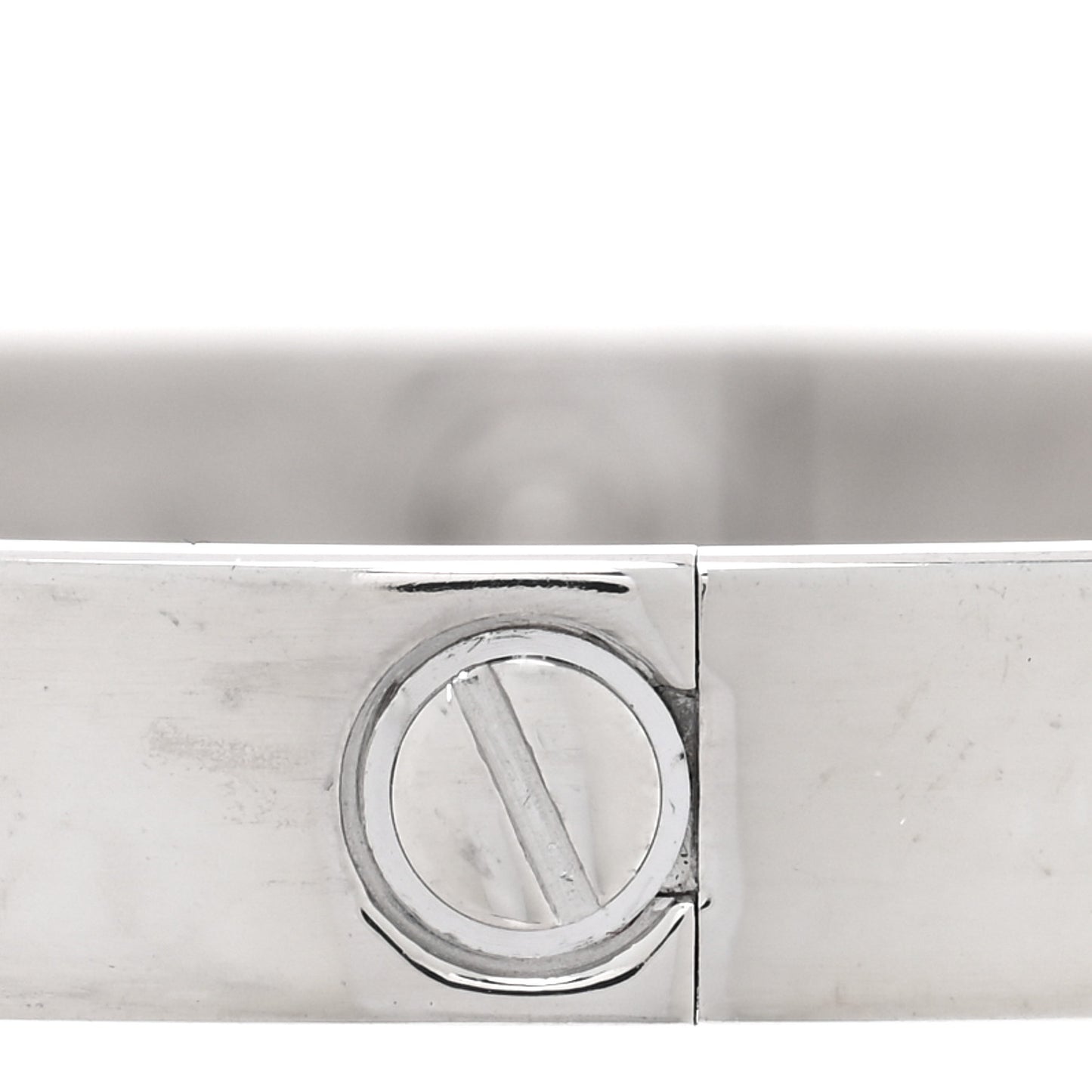 18K White Gold 10 Diamond LOVE Bracelet 17