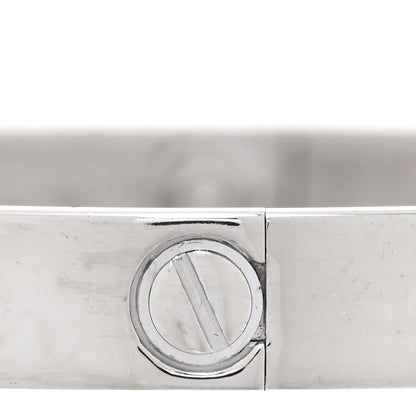 Cartier 18K White Gold 10 Diamond LOVE Bracelet 17 5 of 8