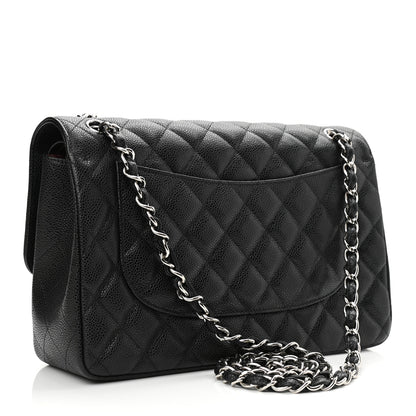 Chanel Caviar Quilted Jumbo Double Flap Black 3 of 11