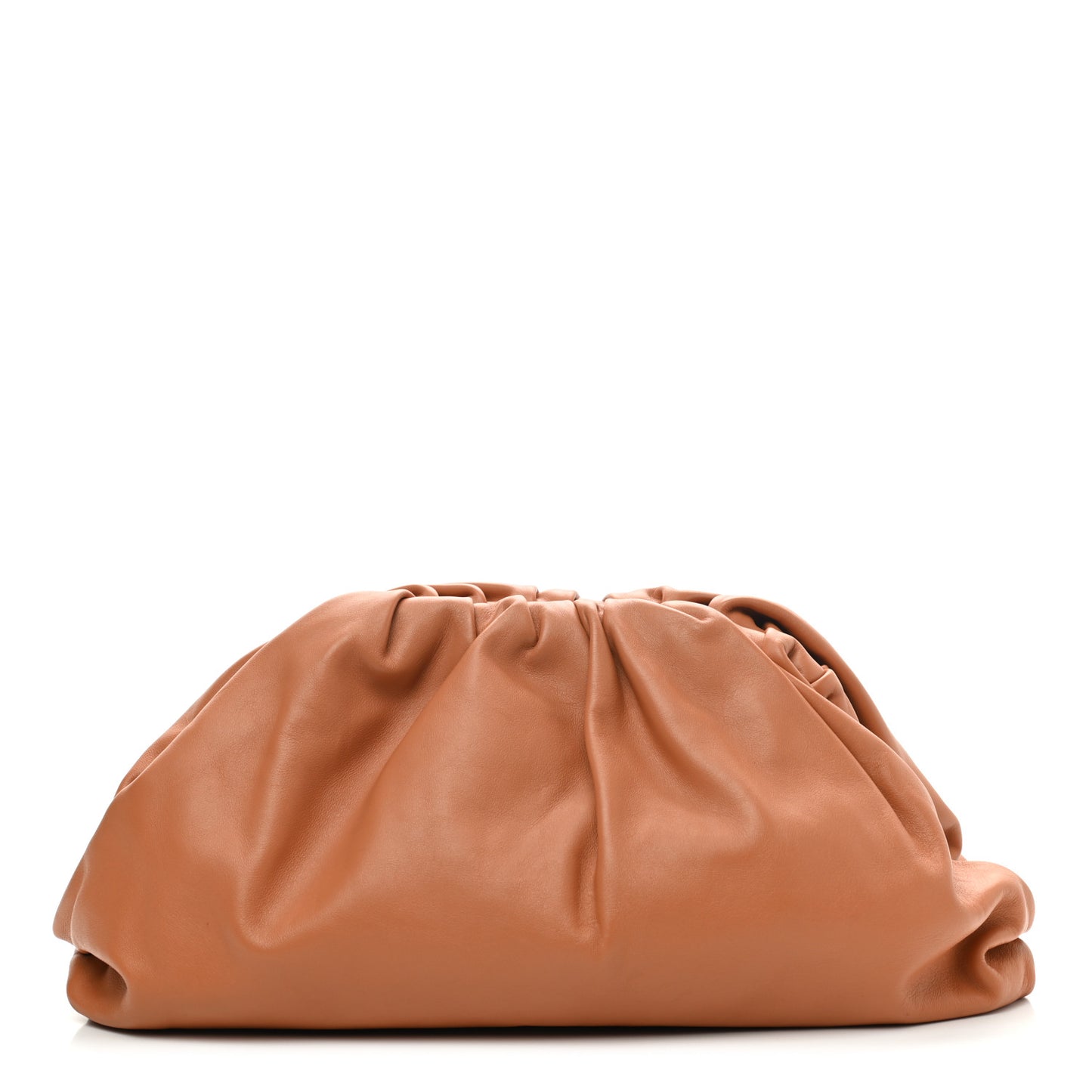 Smooth Butter Calf The Pouch Oversized Clutch Cammello