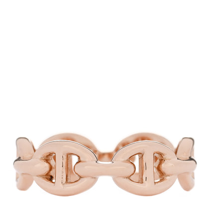 Hermes 18K Rose Gold PM Chaine d'Ancre Enchainee Ring 49 4.75 3 of 6