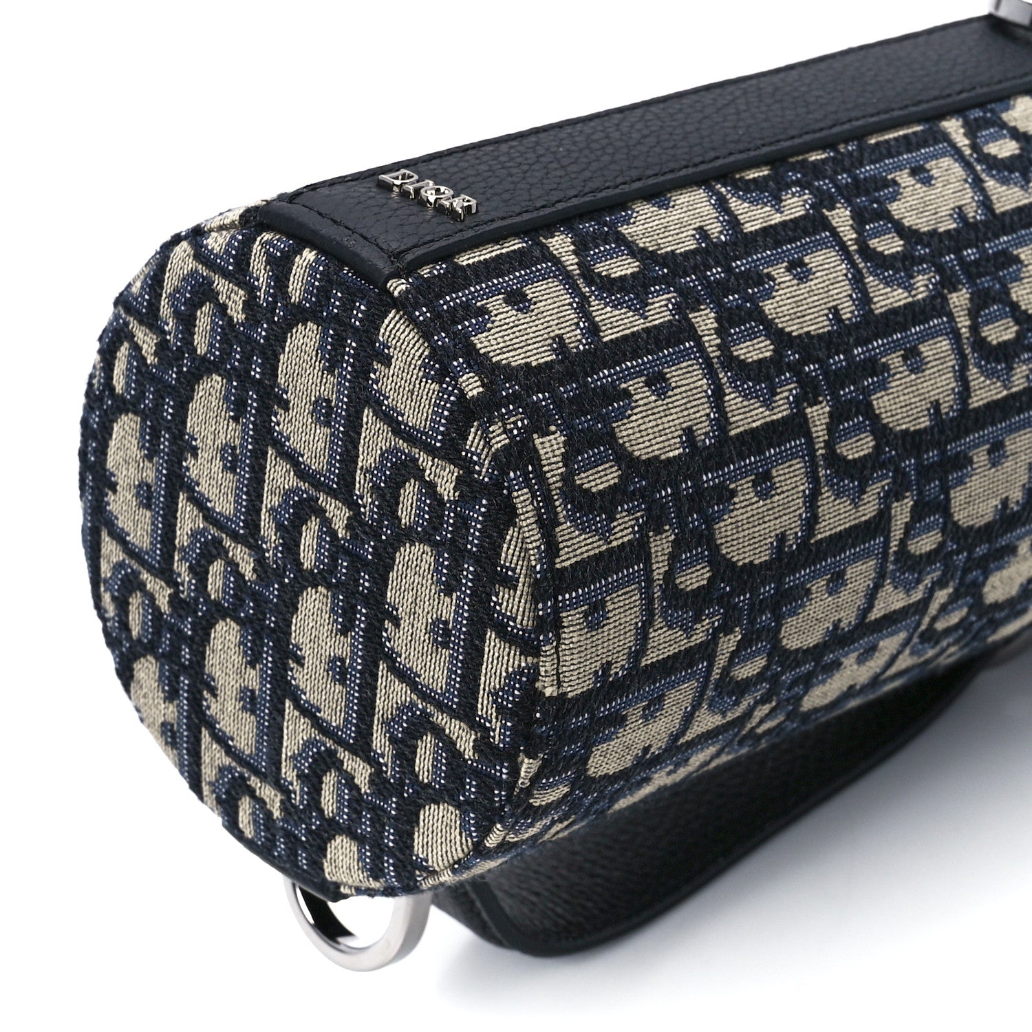 Christian Dior Oblique Vertical Roller Messenger Bag Blue 10 of 10
