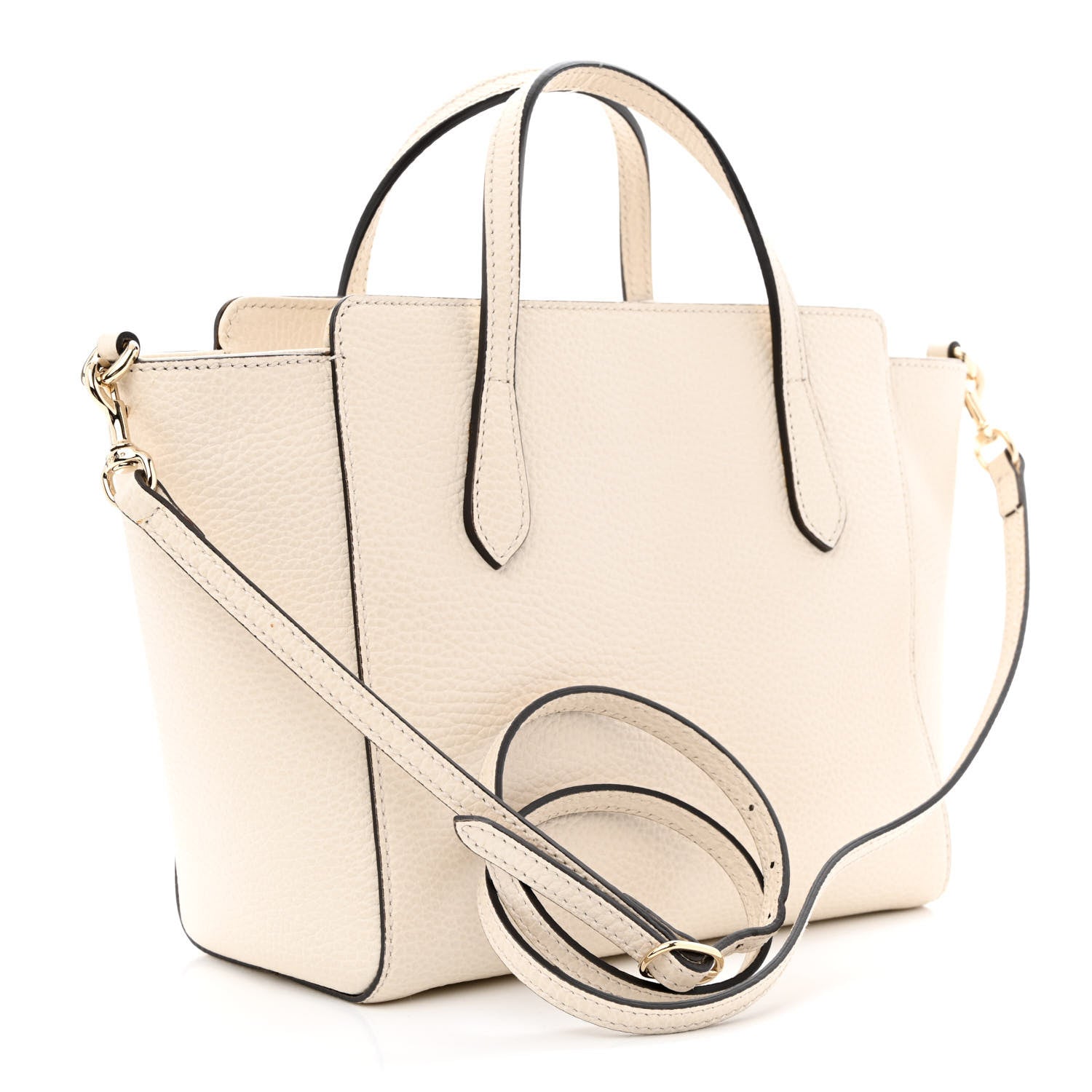 Gucci Dollar Calfskin Mini Swing Top Handle Bag Mystic White 3 of 9
