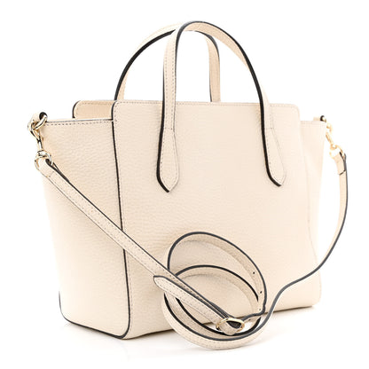 Gucci Dollar Calfskin Mini Swing Top Handle Bag Mystic White 3 of 9