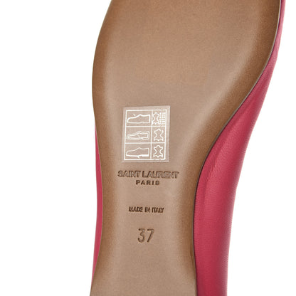 Saint Laurent Calfskin Dance Ballet Flats 37 Raspberry 7 of 8