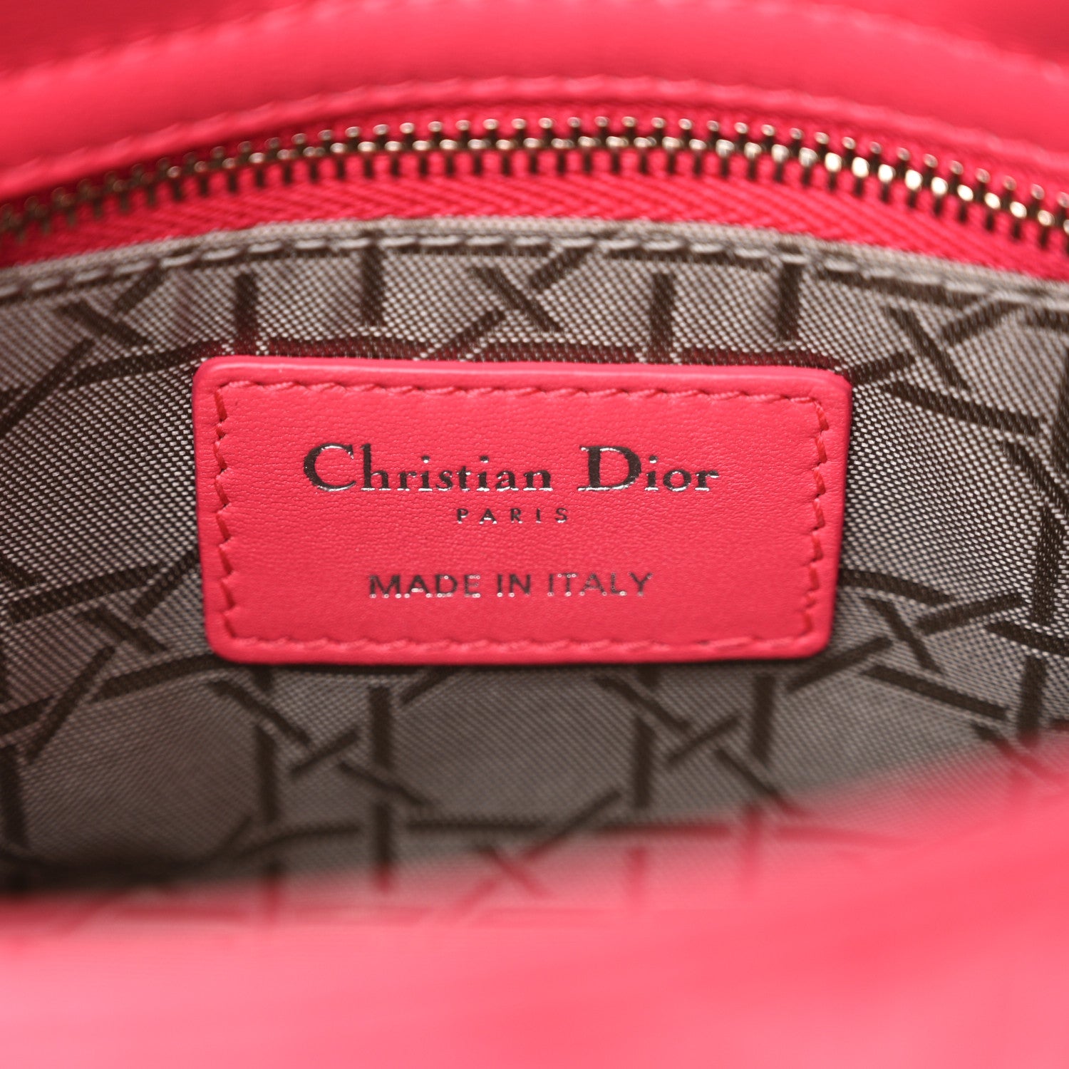 Christian Dior Lambskin Cannage Mini Lady Dior Hot Pink 7 of 16