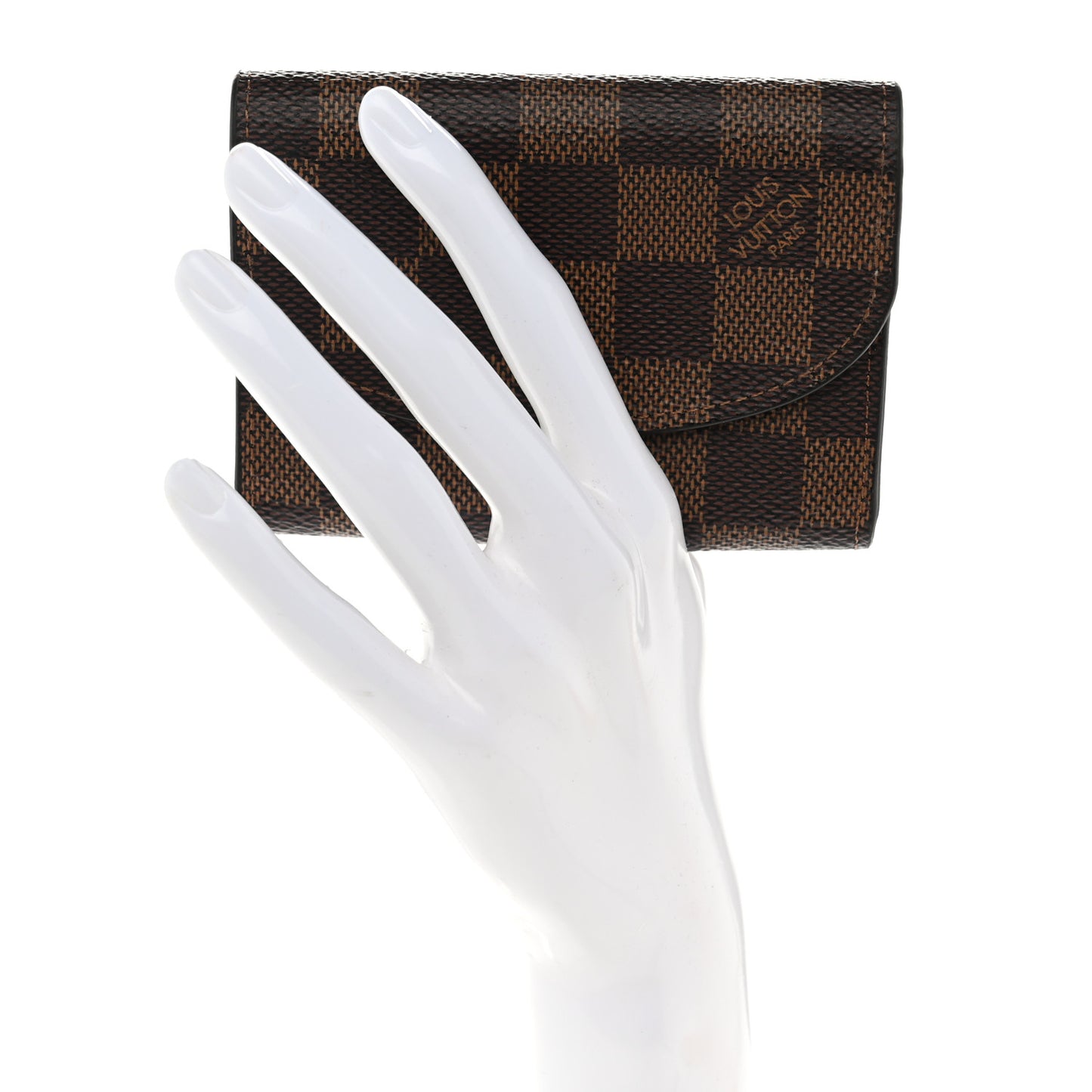 Damier Ebene Rosalie Coin Purse Rose Ballerine