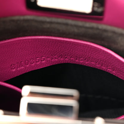 Fendi Nappa Micro Peekaboo Iconic Satchel Magenta 8 of 11