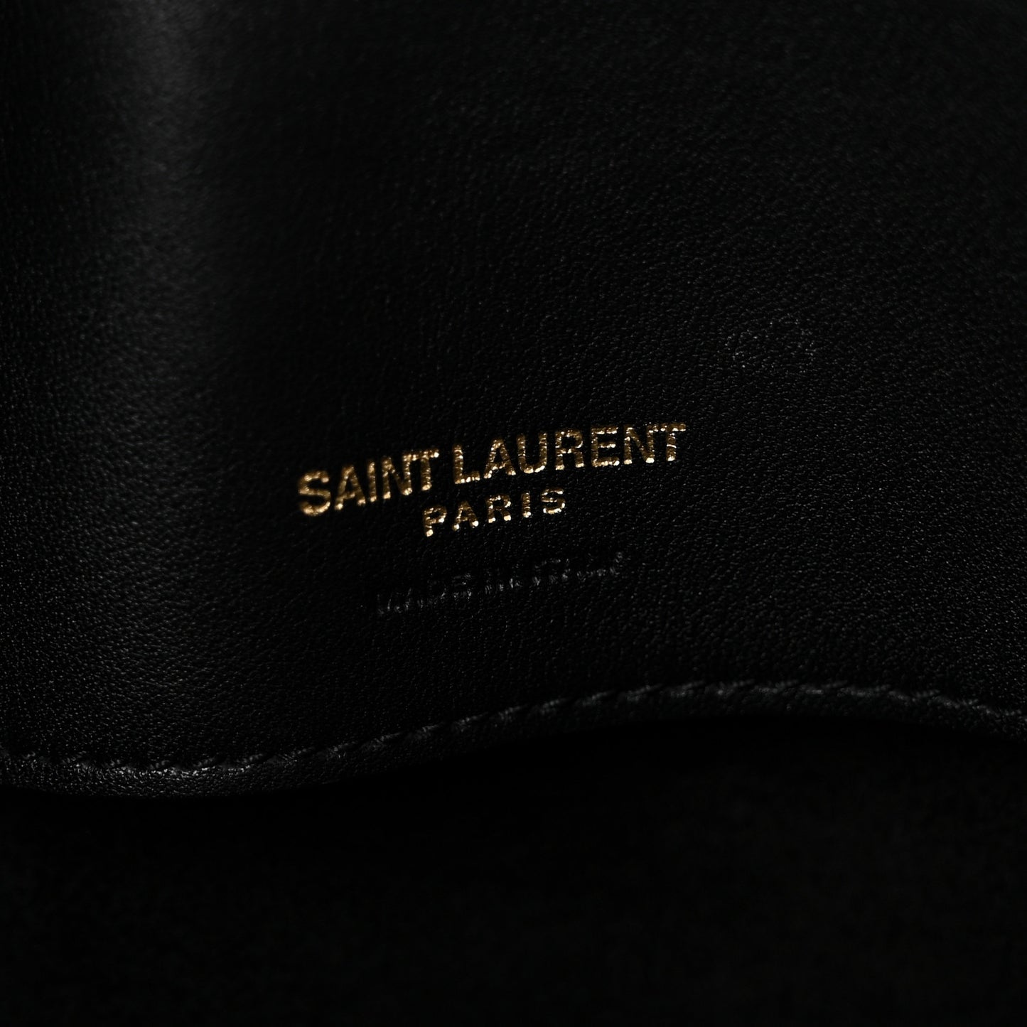 Shiny Calfskin Le 37 Long Bucket Bag Black