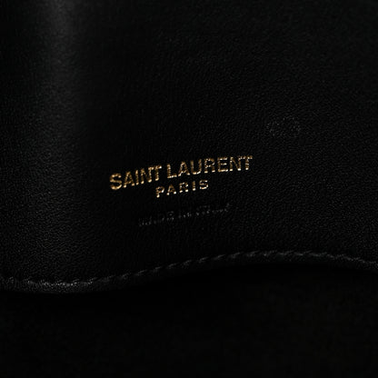 Saint Laurent Shiny Calfskin Le 37 Long Bucket Bag Black 7 of 11