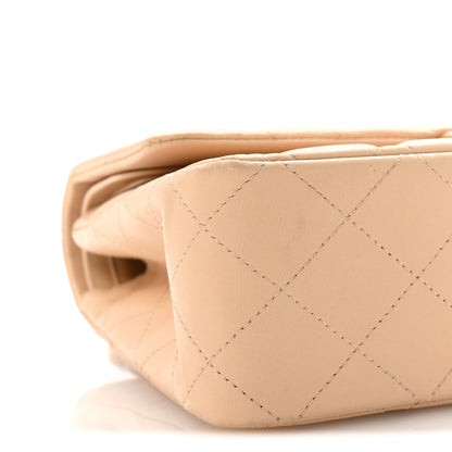 Chanel Lambskin Quilted Medium Double Flap Beige 9 of 10