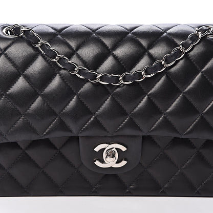 Chanel Lambskin Quilted Medium Double Flap Black 7 of 22