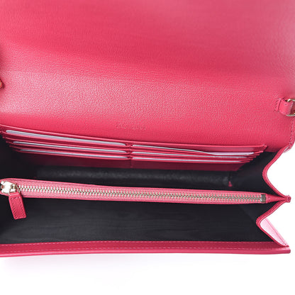 Saint Laurent Calfskin Belle de Jour Chain Clutch Fushia 5 of 9