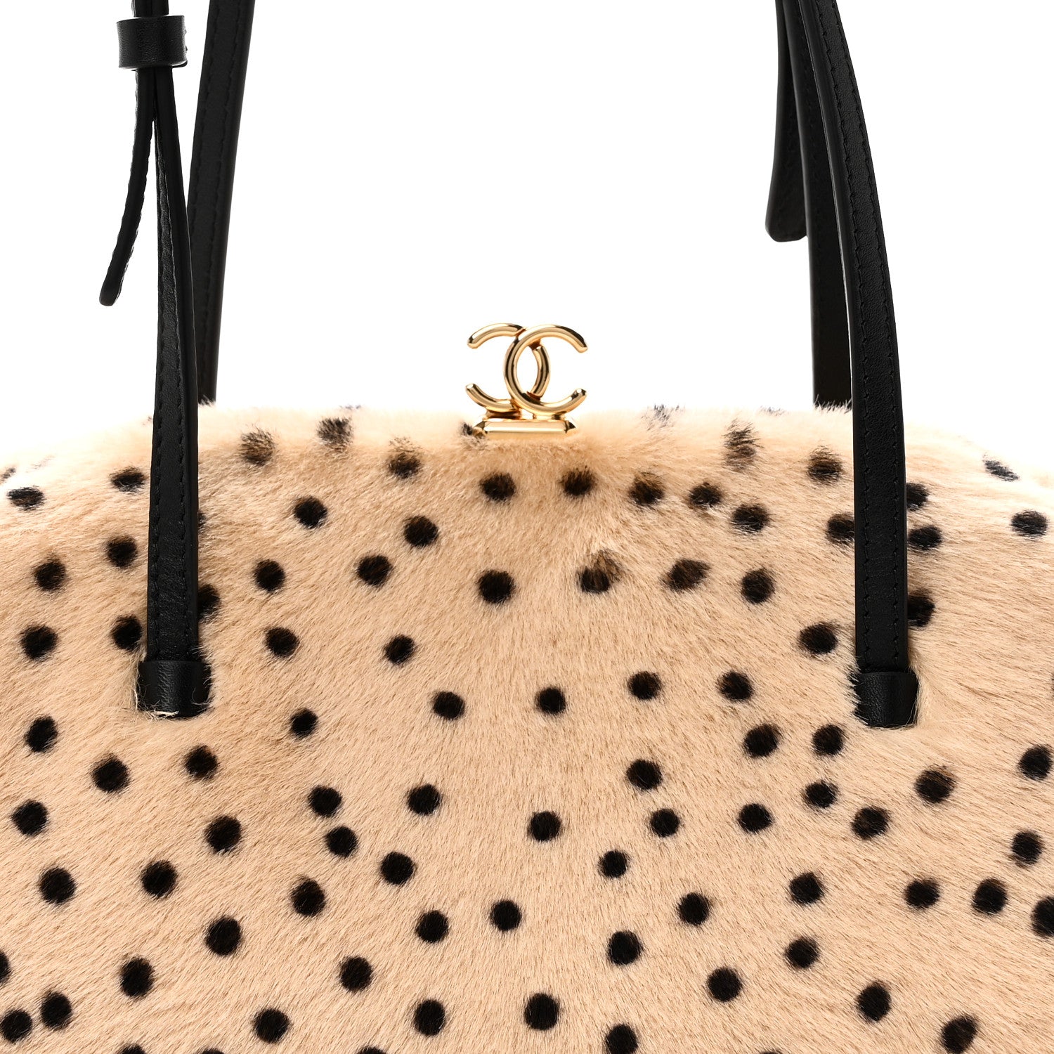 Chanel Pony Hair Cheetah Printed Shoulder Bag Light Beige Black 8 of 11