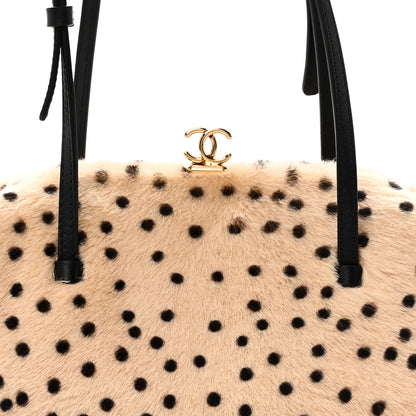 Chanel Pony Hair Cheetah Printed Shoulder Bag Light Beige Black 8 of 11