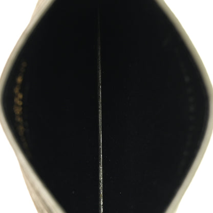 Saint Laurent Grain De Poudre Matelasse Chevron Monogram Credit Card Case Light Sage 5 of 8