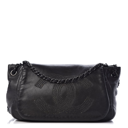 Chanel Lambskin Studded Accordion CC Flap Black 1 of 15